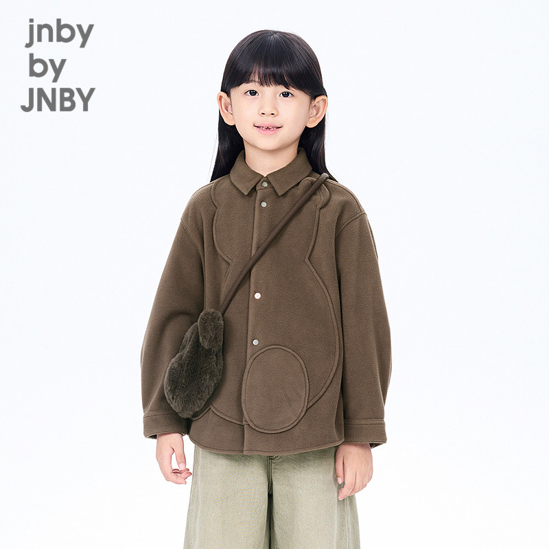 新款江南布衣童装长袖衬衫H型宽松25冬男女童jnbybyjnby