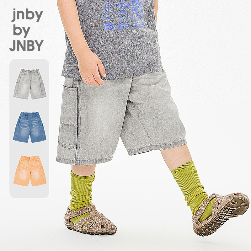 新款江南布衣童装牛仔中裤直筒裤26夏男女童jnbybyjnby1Q4E11480