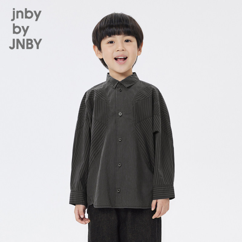[条纹图案]江南布衣童装春长袖衬衫宽松舒适男童儿童jnbybyj