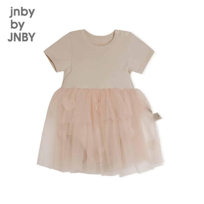 江南布衣婴童短袖连体衣网纱拼接裙子休闲夏女童婴儿jnbybyjn