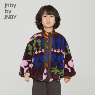 江南布衣童装秋针织外套棒球领仿羊羔绒保暖男女童儿童jnbybyjnby