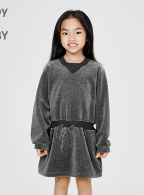 江南布衣童装连衣裙圆领长袖24秋女童jnbybyjnby1O8G10680