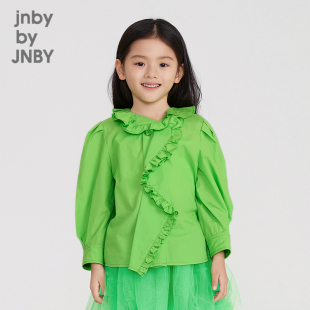 花边上衣可爱儿童春夏清仓jnbybyjnby 衬衫 江南布衣童装 女童长袖