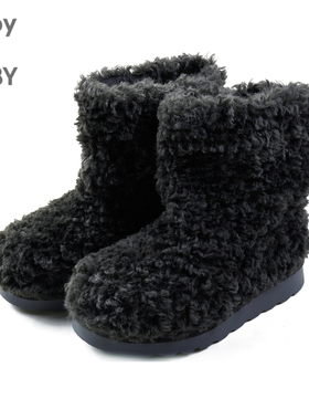 江南布衣童装冬季加绒中筒靴套筒平底女童6N0M11760jnbybyjnby