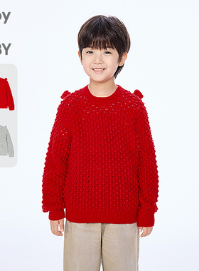 新款江南布衣童装长袖套头毛衫25冬男女童jnbybyjnby1PA312650