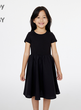 新款江南布衣童装圆领A型短袖连衣裙25夏女童jnbybyjnby1P5G11220