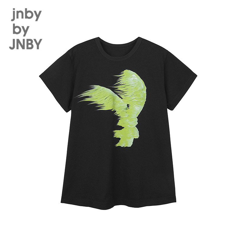 江南布衣童装短袖圆领连衣裙兔子印花可爱女童儿童裙子jnbybyj