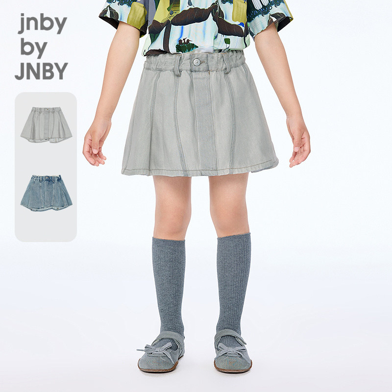 新款江南布衣童装短款牛仔裙裤修身日常甜美25秋女童jnbybyjnby