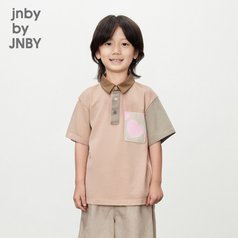 江南布衣童装套头polo衫复古撞色爱心印花夏男童儿童jnbybyjnby,童装/婴儿装/亲子装,T恤,淘宝优惠券,粉丝福利购,淘宝优惠卷