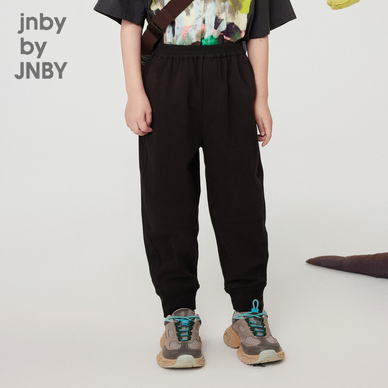 江南布衣童装春夏长裤拼接条纹运动休闲裤子男女童儿童jnbybyjnby图片