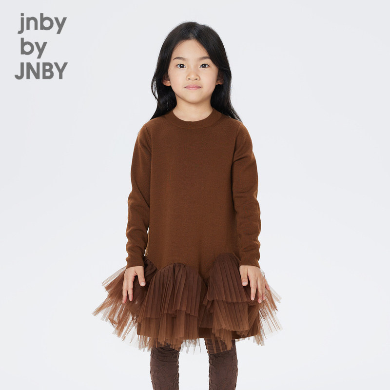江南布衣童装长袖毛衫连衣裙温柔透气舒适可爱女童jnbybyjnby