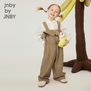 连体裤 长裤 荷叶边拼接女童儿童jnbybyjnby 春夏背带裤 江南布衣童装