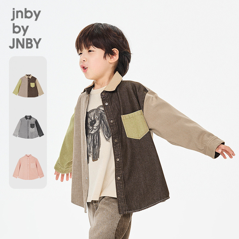 新款江南布衣童装长袖牛仔衬衫H型26春男女童jnbybyjnby1Q2210970