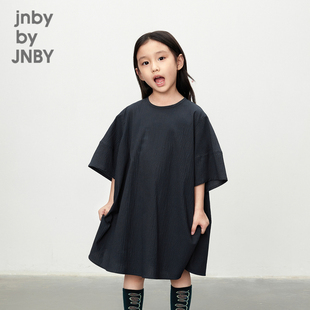 江南布衣童装泡泡纱连衣裙圆领A字裙休闲春夏女童儿童jnbybyjnby