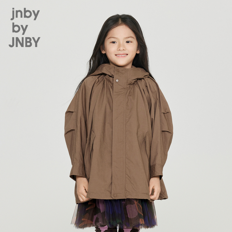 江南布衣童装连帽长款外套