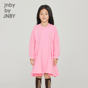 江南布衣童装冬连衣裙长袖卫衣裙荷叶边可爱女童儿童jnbybyjnby