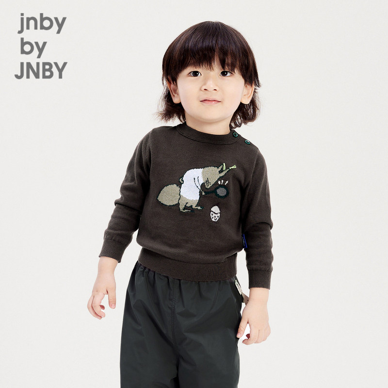 江南布衣婴童长袖针织衫小松鼠图案休闲春男女童婴儿jnbybyjn