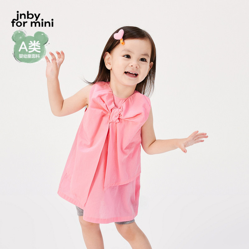 江南布衣婴童无袖连衣裙A字裙蝴蝶结休闲夏女童婴儿jnbybyjn