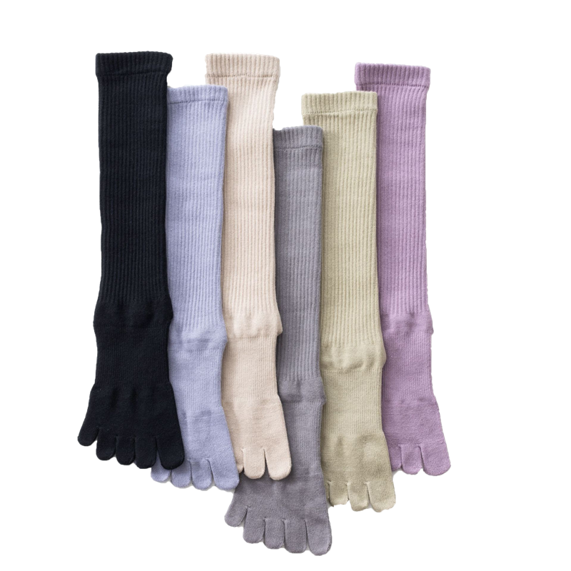 防滑小腿袜压力袜多巴胺色普拉提瑜伽跳绳塑型室内运动袜搭鲨鱼裤