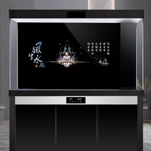 美宠展猷鱼缸背景贴纸正胶水贴高清黑底全系列定制高清膜5D立体图