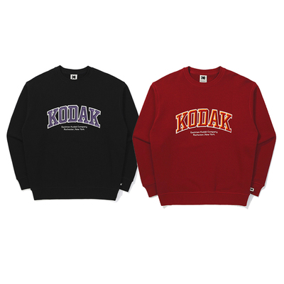 kodak柯达新款秋冬季潮流百搭套头衫户外时尚男女卫衣