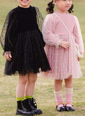 Winter Kids Baby Girl Dress For Girls Dresses女童长袖针织裙