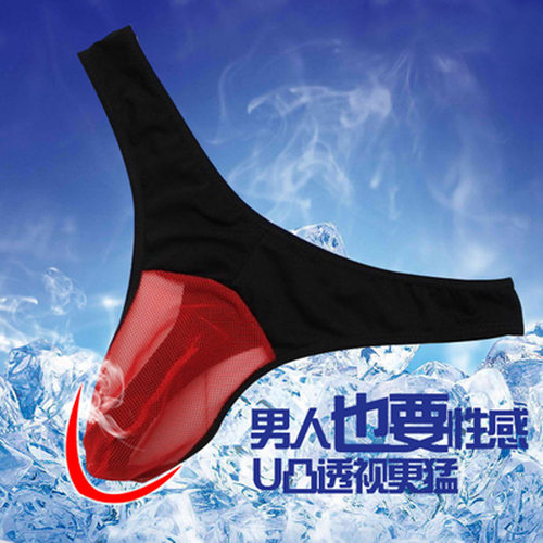 Tricky Men's Mesh Sheer Thong网纱透明透气男式三角丁字裤