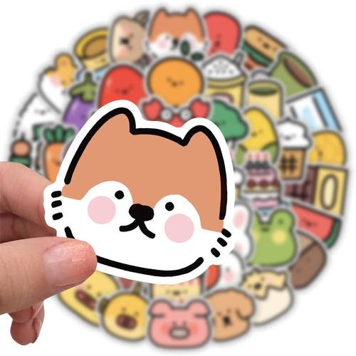 180张卡通蔬菜水果贴纸可爱表情ins贴纸手机行李箱装饰DIY贴画纸