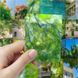 126夏日氛围图片贴纸ins风清新绿色夏日风景新款diy手机壳装饰贴