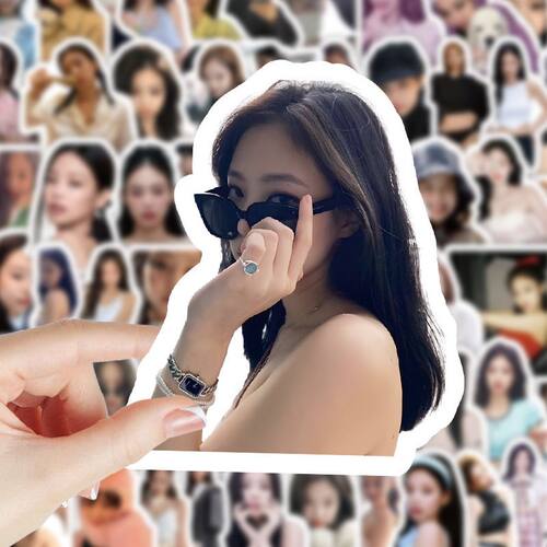 张金珍妮Jennie单人贴纸女明星高颜值笔记本手机桌面装饰手账爱豆