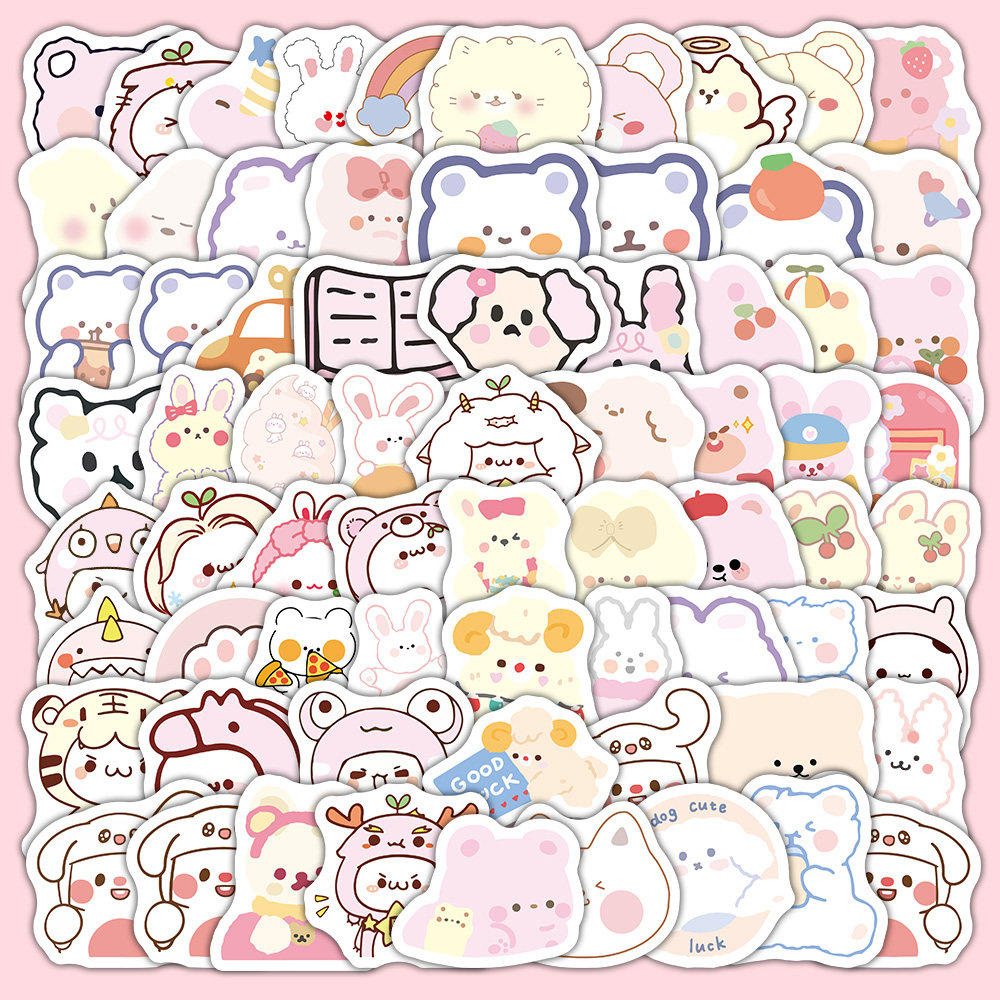310张白色小熊贴纸韩系卡通可爱图案创意手机壳装饰防水标签贴画,文具电教/文化用品/商务用品,贴纸/立体贴纸,淘宝优惠券,粉丝福利购,淘宝优惠卷