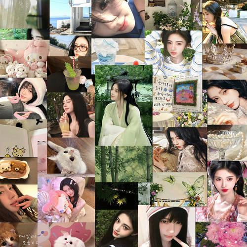 鞠婧祎144张三宫格ins风贴纸