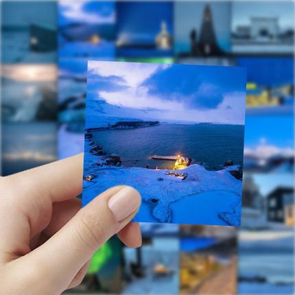 北欧风景冰岛贴纸ins治愈冰川世界尽头旅行贴画diy电脑笔记本装饰