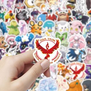 200贴宠物小精灵贴纸神奇宝贝卡通装 饰手机防水贴画diy风手账素材