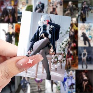 手机高颜值diy桌面装 189张黑丝cosplay贴纸ins手账二次元 饰贴纸画
