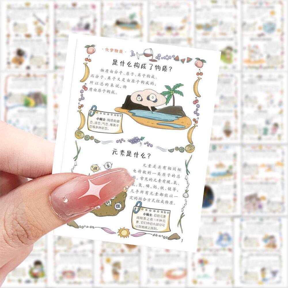 189张物理小知识贴纸手账儿童知识学习科普桌面diy装饰防水贴纸画,文具电教/文化用品/商务用品,贴纸/立体贴纸,淘宝优惠券,粉丝福利购,淘宝优惠卷