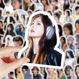 200张白鹿贴纸 饰行李箱笔记本DIY防水贴画 ins高颜值白梦妍周边装