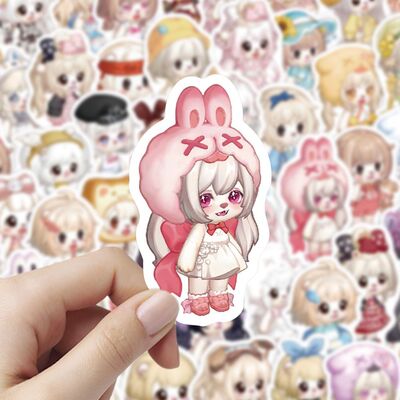 60张奥比岛穿搭可爱彩绘贴纸