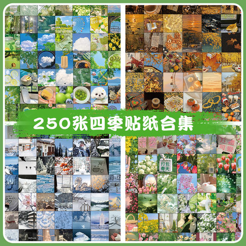 63张春夏秋冬摄影师贴纸