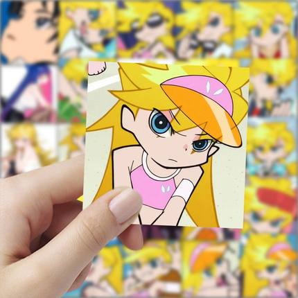 吊带小天使p姐贴纸可爱个性桌面笔记本电脑手机手账装饰防水贴画