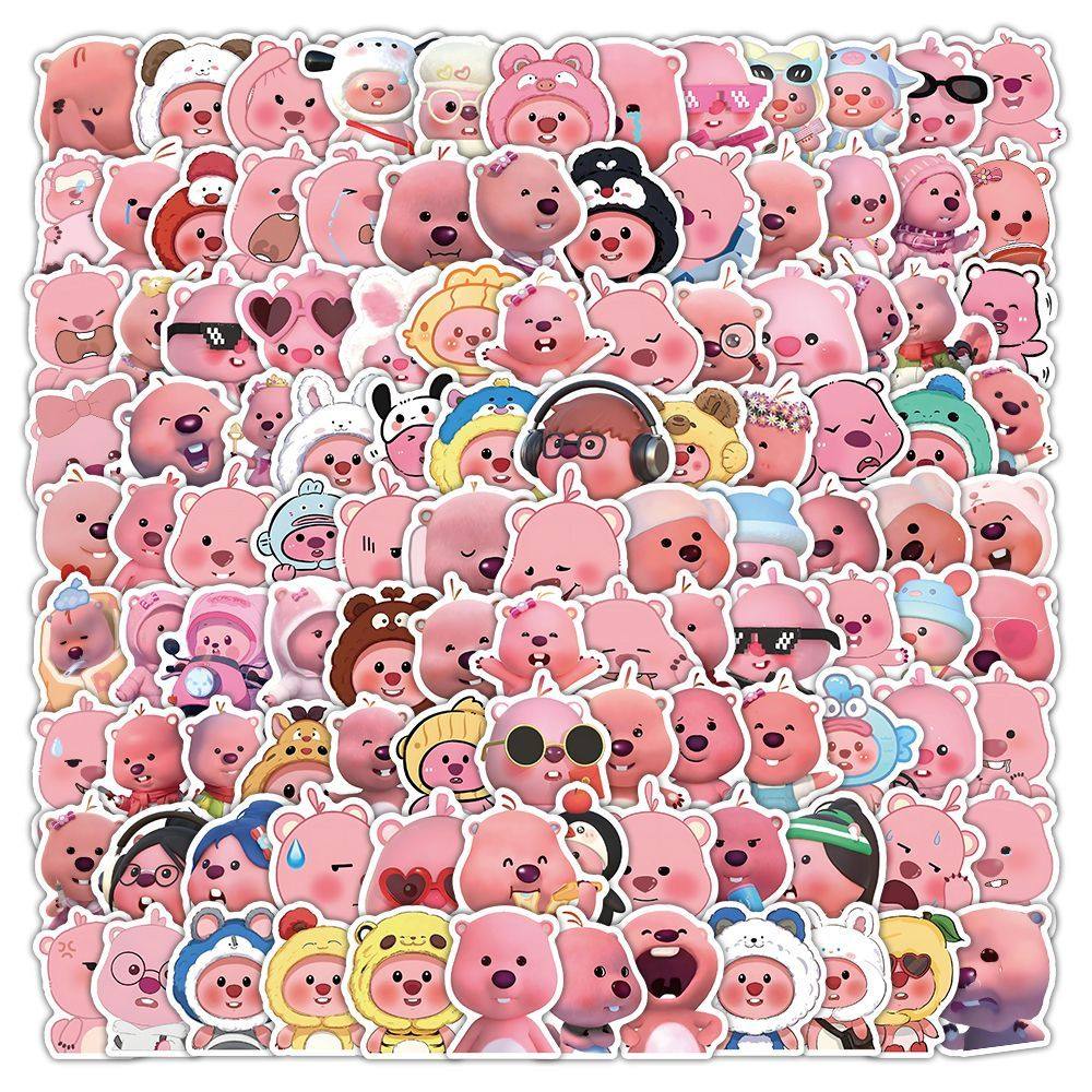 loopy可爱海狸卡通露比贴纸