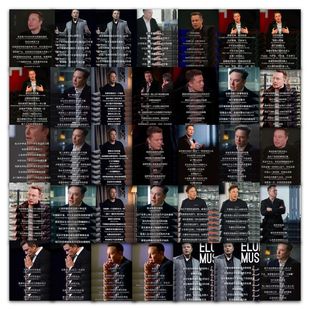 126张马斯克语录世界首富贴纸能量diy贴画电脑励志手账文字装 饰