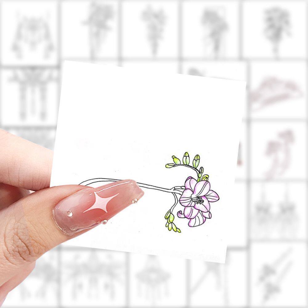 118张手绘发簪绘画贴纸个性周边创意diy手账装饰桌面手机防水贴