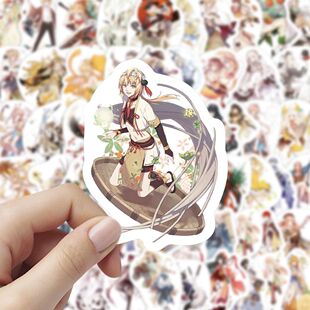 60张食之契约游戏卡通贴纸ins风周边角色手账笔记装饰DIY防水贴画