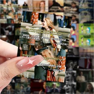 126张经典 饰文案桌面防水贴纸 电影语录贴纸治愈励志文字ins手账装