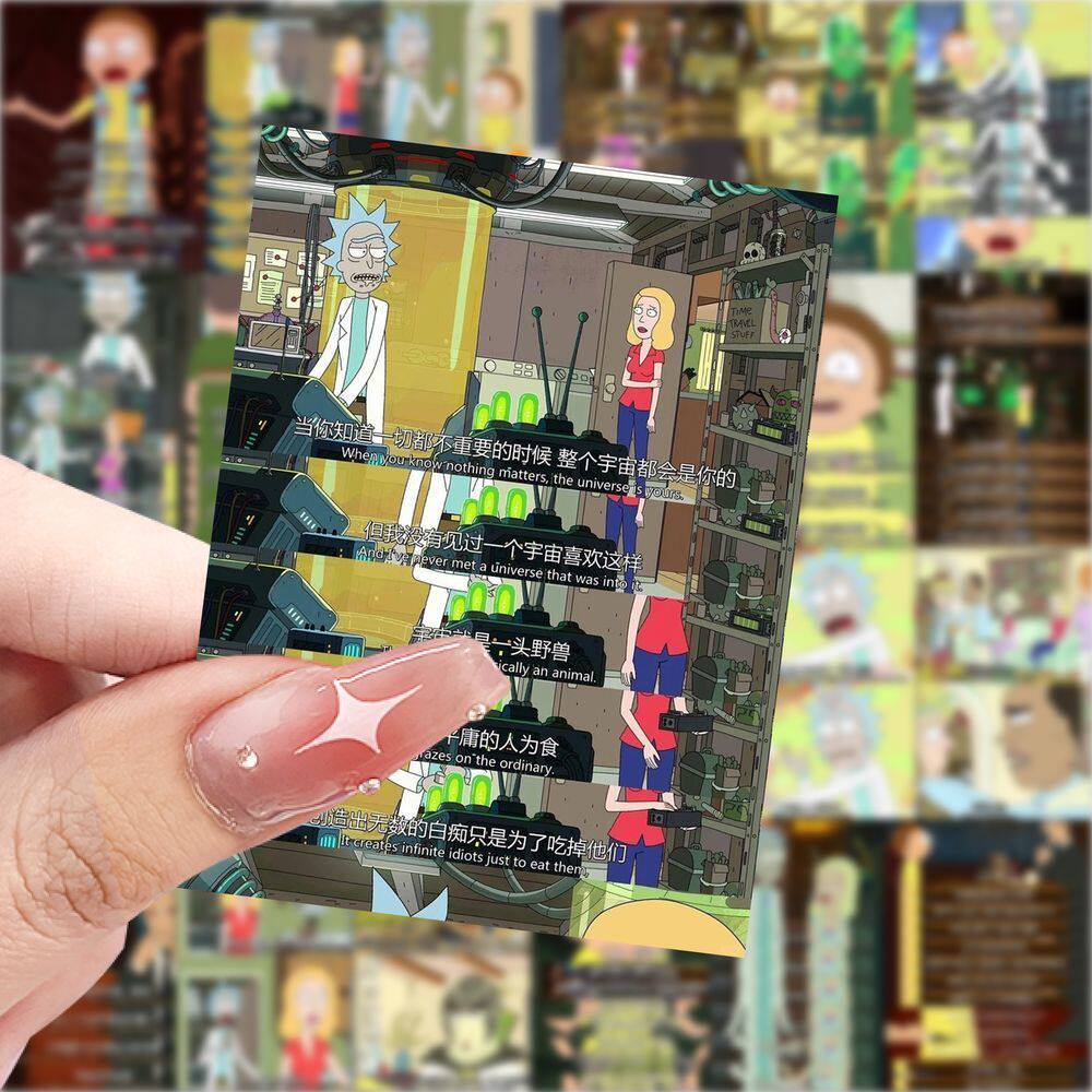 瑞克和莫蒂语录贴纸治愈人间