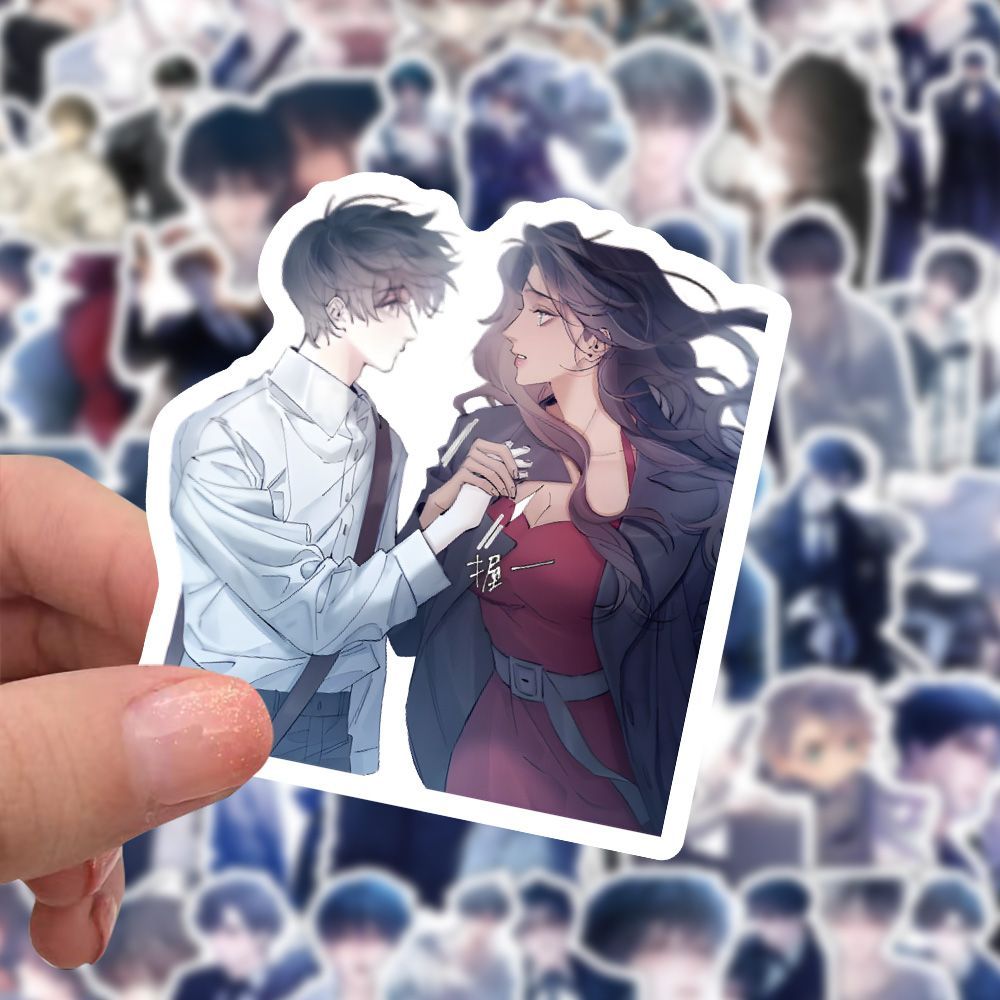 120张漫画小蘑菇贴纸ins高颜值安折陆沨周边手机手账装饰贴画防水