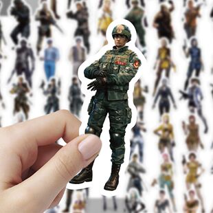 120贴CF男女角色手绘穿越火箭游戏人物卡通创意周边防水装饰贴画