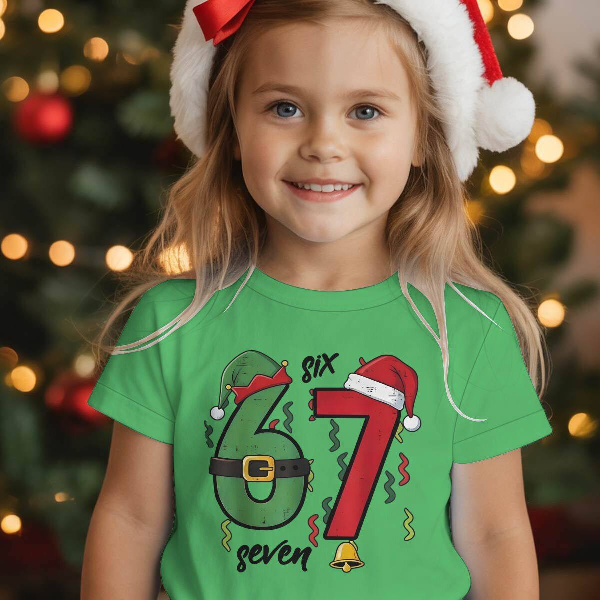 潮流圣诞SixSeven印花T
