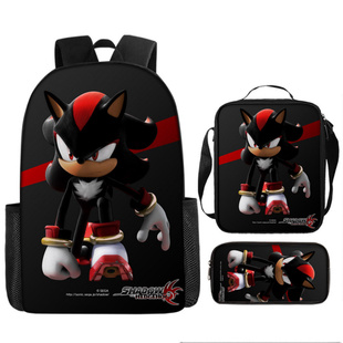 索尼克双肩背包大容量学生书包Sonic动漫书包挎包笔袋